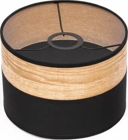 Kábeles függőlámpa ALBA 1xE27/15W/230V átm. 20 cm fekete/barna