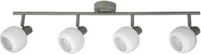 Beltéri karos spotlámpa e14 4x40w szürke soraya