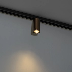 Modern sötét bronz spotlámpa 1 fázisú sínrendszerhez GU10 50mm - Iconic Ruby Honey