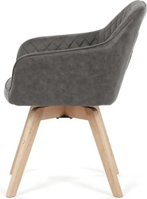 Jídelní židle, černá, látka vintage, DCH-435 BK3