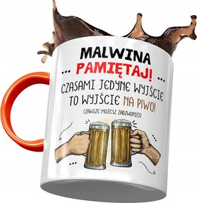 Narancssárga Bögre Malvina Barátnőknek Ajándék Nyomtatott Fotóval