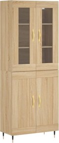 vidaXL sonoma tölgy szerelt fa magasszekrény 69,5 x 34 x 180 cm