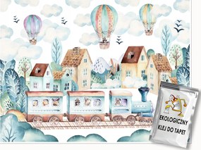 Fotótapéta Gyerekeknek Skandináv Vonat Lufik Fali Tapéta 400x280