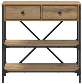 Konzol Asztal Kézműves tölgy 75x34,5x75 cm Mérnökfa