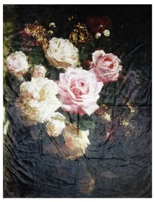 Vintage pléd ágytakaró rózsa virágos 130*170 cm