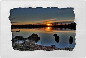 Poszterek 90x60 Naplemente tó
