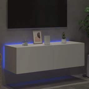 fehér fali TV-szekrény LED-világítással 100 x 35 x 31 cm