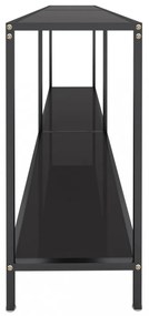 vidaXL fekete edzett üveg tálalóasztal 180 x 35 x 75,5 cm