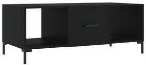 Fekete szerelt fa dohányzóasztal 102 x 50 x 40 cm