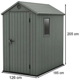 Darwin 4x6 műanyag kerti ház zöld