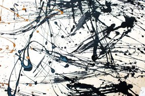 Plakát Pollock Inspired Grey Splash, Jackson Pollock