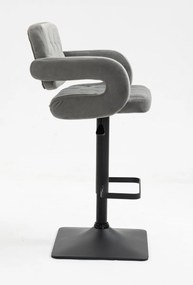 HR8403KW Acél modern velúr szék fekete lábbal