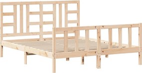 vidaXL tömör fenyőfa ágy matrac nélkül 160 x 200 cm