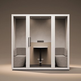 INBOX akusztikai irodai fülke 4 személyes, 2200 × 2200 × 1220 mm