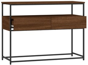 barna tölgyszínű szerelt fa tálalóasztal 100x40x75 cm