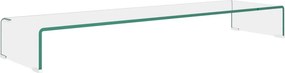 vidaXL Átlátszó üveg TV/monitor állvány 110x30x13 cm