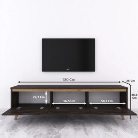 Dita Black and Walnut TV-asztal