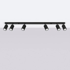 Fekete spotlámpa 6,5x117 cm Gleam – Sollux