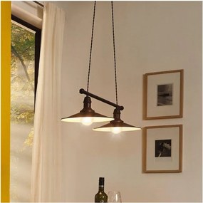 Eglo 49457 - STOCKBURY kábelre függesztett csillár 2xE27/60W/230V