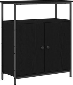 vidaXL Széf Fekete tölgy 70 x 30 x 80 cm Faanyag
