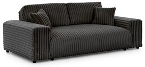 Sötétszürke kordbársony kanapé 213 cm Justin – Ropez