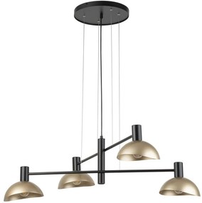 Csillár zsinóron ARTIS 4xE14/40W/230V fekete/arany