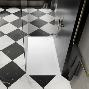 Kaldewei Superplan téglalap alakú zuhanytálca 120x90 cm zománcozott acél alpesi fehér 385100010001