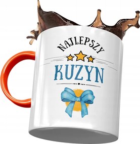 Narancssárga Bögre Unokatestvérnek Születésnapra Ajándék Nyomtatott Fotóval