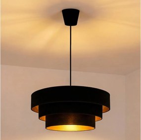 BRILAGI - LUNETA kábeles függőlámpa 1xE27/60W/230V, átmérő 40 cm, fekete/arany