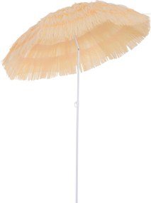 Outsunny napernyő strandhoz Ø160cm szélálló stabil strandernyő magasságban állítható és dőlésszög állítható UV védelemmel esőálló ernyő az erkélyre, k