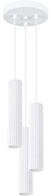 Sollux SL.1538 - Csillár zsinóron KARBON 3xGU10/10W/230V fehér