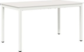 vidaXL Étkezőasztal Fehér 140 x 80 x 75 cm Tömör fenyőfa