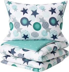 Flanel mikroszálas ágyneműhuzat MINT STARS színes Ágyneműhuzat mérete: 70 x 90 cm | 140 x 200 cm