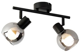 Okos mennyezeti lámpa fekete füstüveggel, 2 Wi-Fi P45 - Vidro