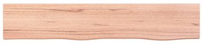 világosbarna kezelt tömör tölgyfa fali polc 100x20x4 cm