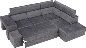 Ülőgarnitúra, szürke, jobbos, MALAGA