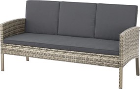 Juskys Rattan kerti bútor szett Turin - szürke