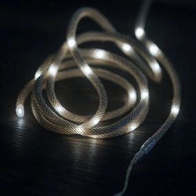 Dekortrend LED kötél fényfüzér, 20 led, meleg fehér, elemes