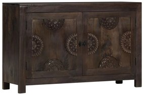 faragott tömör mangófa tálalószekrény 110 x 35 x 70 cm