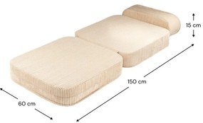 Világosbarna kordbársony gyerek fotel Flip – Wigiwama