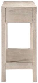 fehér tömör mangófa tálalóasztal 110 x 35 x 75 cm