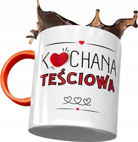 Narancssárga bögre anyósnak Anyósnak Ajándék Nyomtatott fényképpel