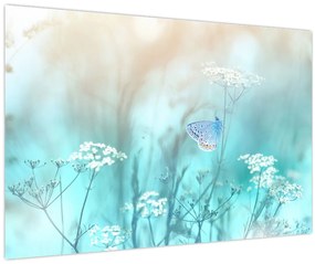 Kép - Pillangó kékben (90x60 cm)
