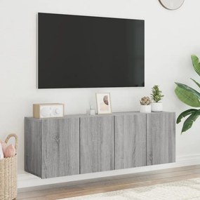 2 db szürke sonoma színű fali TV-szekrény 60 x 30 x 41cm