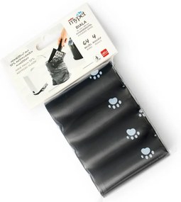 Fekete macskaürülék zacskó szett 4 db-os 11x18 cm Biala – Rotho