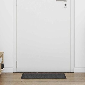 Ajtószőnyeg Fekete és Szürke 40 x 60 cm Polipropilén és PVC