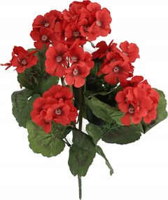 Piros mű muskátli kaspó terasz erkély