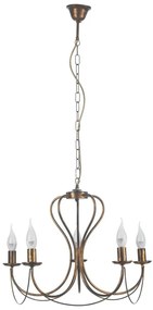 ONLI - Csillár láncon CANDELA 5xE14/6W/230V bronz