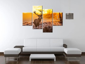 Gario Órás falikép Eros szarvas - 4 részes Méret: 120 x 70 cm