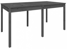szürke tömör fenyőfa kerti asztal 159,5 x 82,5 x 76 cm